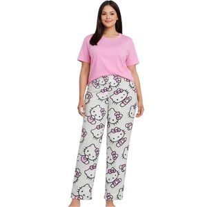 NWT Sanrio Hello Kitty Sleep Pants Women’s 2X Gray Pockets Elastic Waist
X
